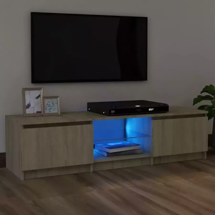 ForYou Prolenta Premium Tv-meubel met LED-verlichting 120x30x35 5 cm sonoma eikenkleur