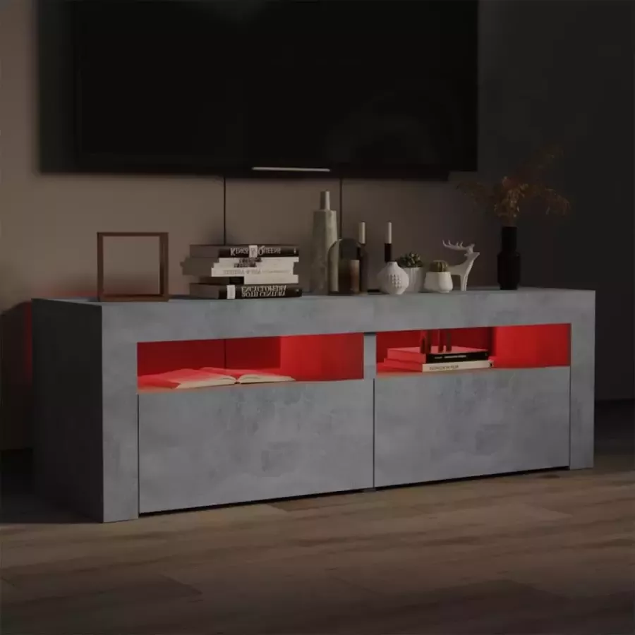 ForYou Prolenta Premium Tv-meubel met LED-verlichting 120x35x40 cm betongrijs