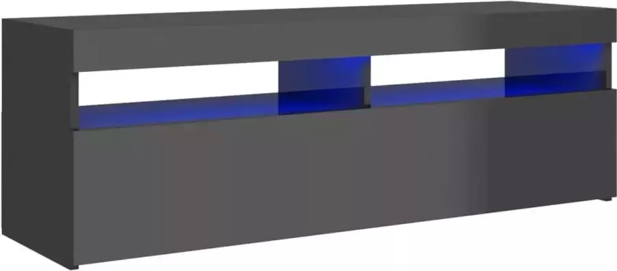 ForYou Prolenta Premium Tv-meubel met LED-verlichting 120x35x40 cm hoogglans grijs - Foto 2