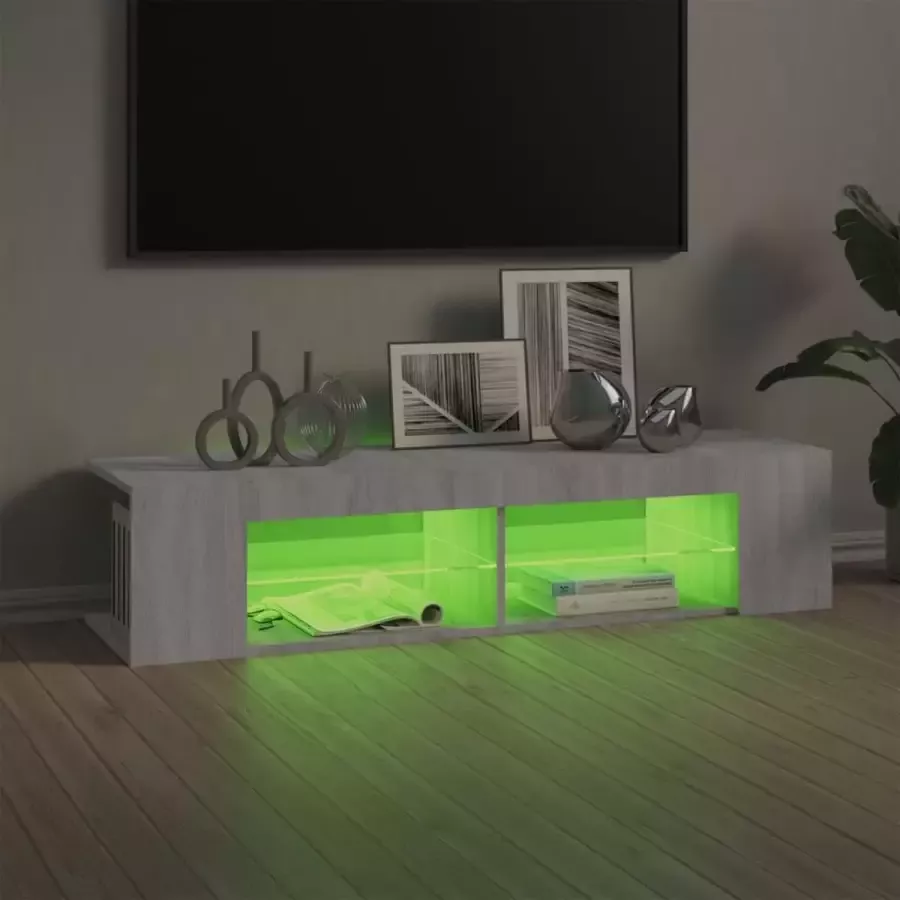 ForYou Prolenta Premium Tv-meubel met LED-verlichting 135x39x30 cm grijs sonoma eiken