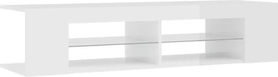 ForYou Prolenta Premium Tv-meubel met LED-verlichting 135x39x30 cm hoogglans wit