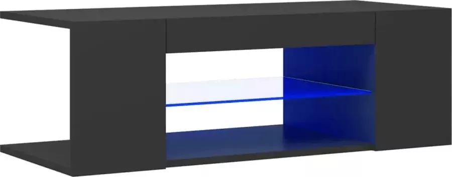 ForYou Prolenta Premium Tv-meubel met LED-verlichting 90x39x30 cm grijs