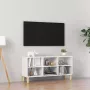 ForYou Prolenta Premium Tv-meubel met massief houten poten 103 5x30x50 cm hoogglans wit - Thumbnail 1