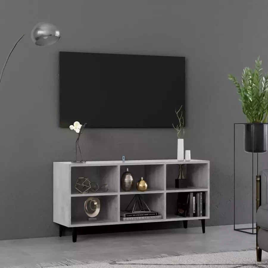 ForYou Prolenta Premium Tv-meubel met metalen poten 103 5x30x50 cm betongrijs