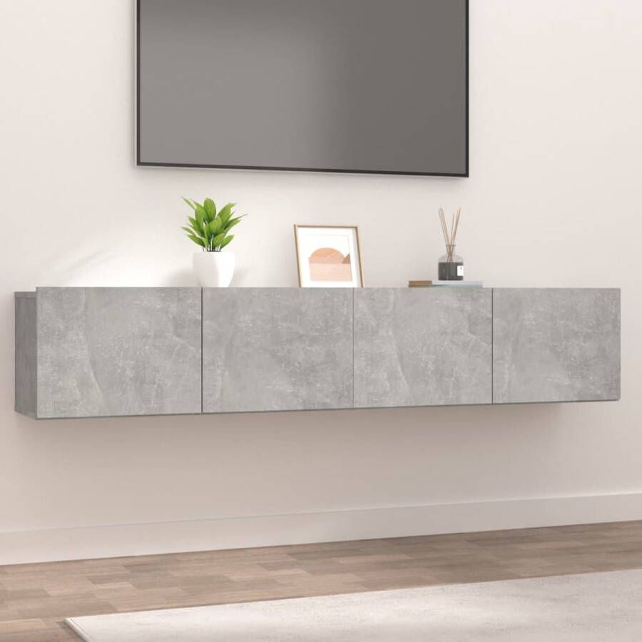 ForYou Prolenta Premium Tv-meubelen 2 st 80x30x30 cm bewerkt hout betongrijs