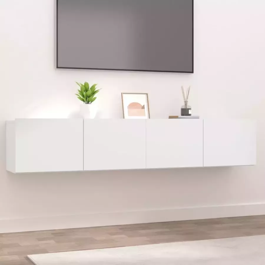ForYou Prolenta Premium Tv-meubels 2 st 80x30x30 cm bewerkt hout wit