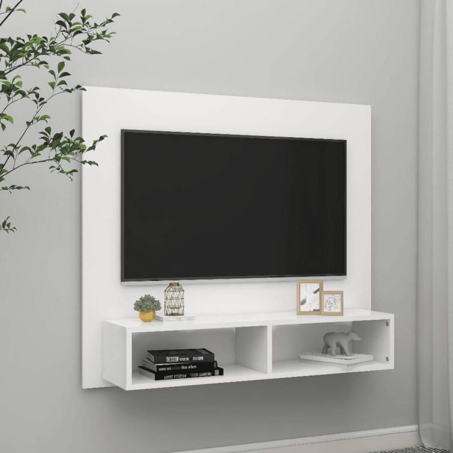 ForYou Prolenta Premium Tv-wandmeubel 102x23 5x90 cm bewerkt hout wit