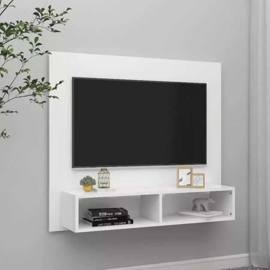 ForYou Prolenta Premium Tv-wandmeubel 102x23 5x90 cm bewerkt hout wit