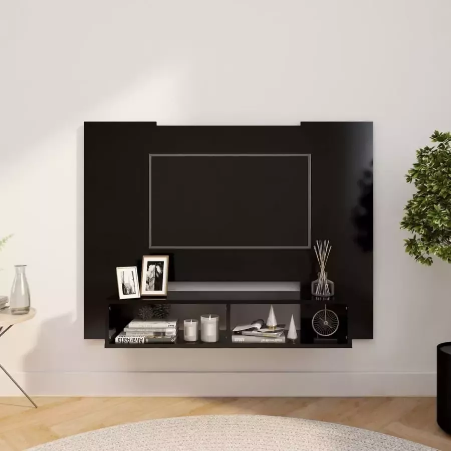 ForYou Prolenta Premium Tv-wandmeubel 120x23 5x90 cm spaanplaat zwart