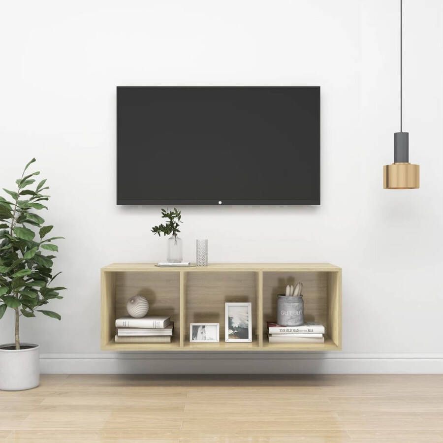 ForYou Prolenta Premium Tv-wandmeubel 37x37x107 cm spaanplaat sonoma eikenkleurig