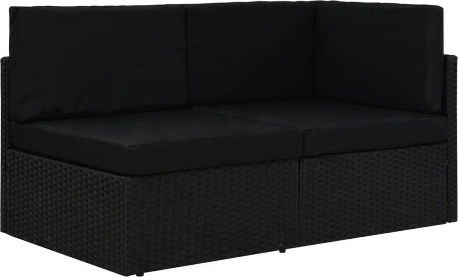 ForYou Prolenta Premium Tweezitsbank sectioneel poly rattan zwart