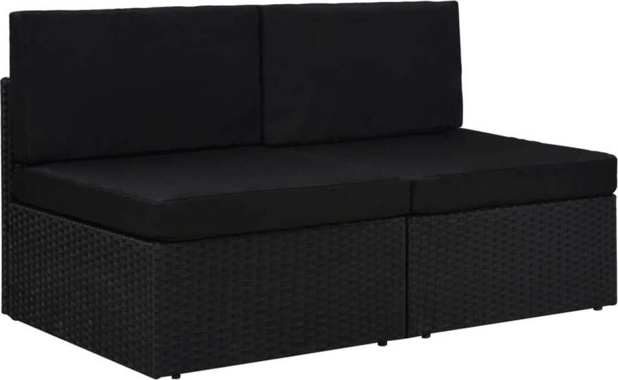 ForYou Prolenta Premium Tweezitsbank sectioneel poly rattan zwart