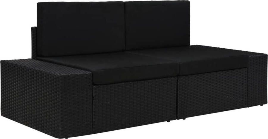 ForYou Prolenta Premium Tweezitsbank sectioneel poly rattan zwart