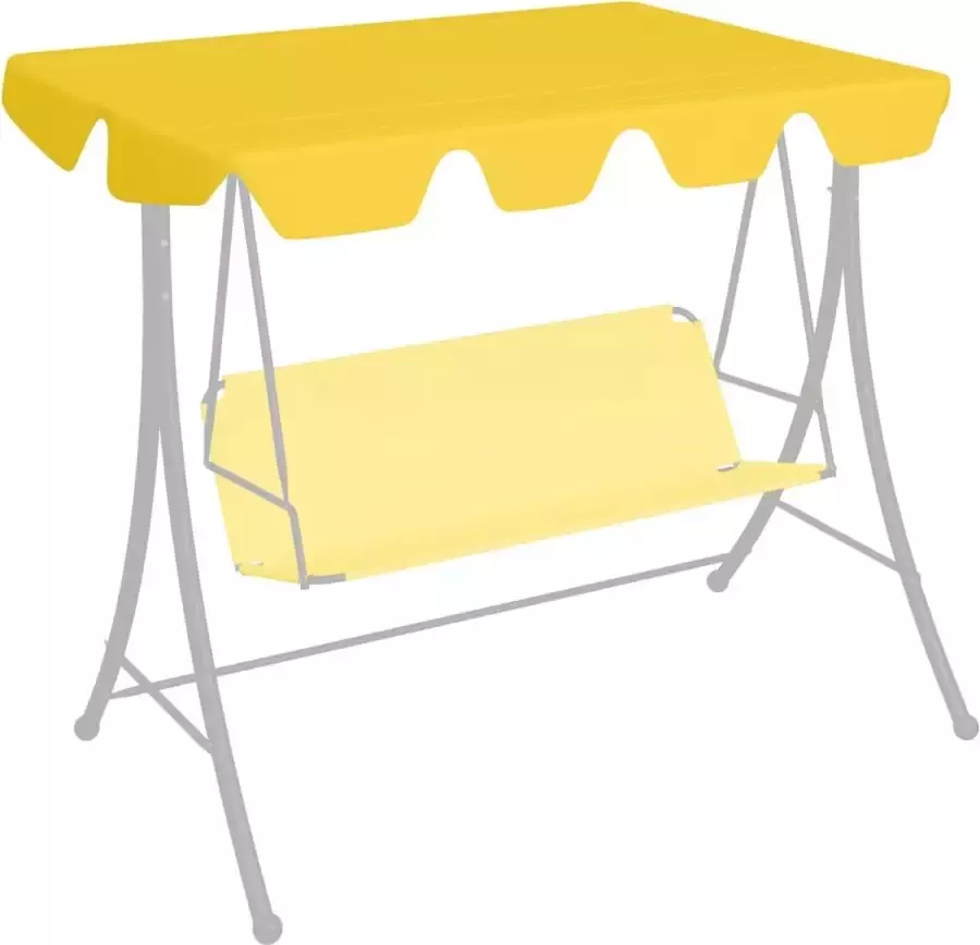 ForYou Prolenta Premium Vervangingsluifel voor schommelbank 150 130x70 105 cm geel