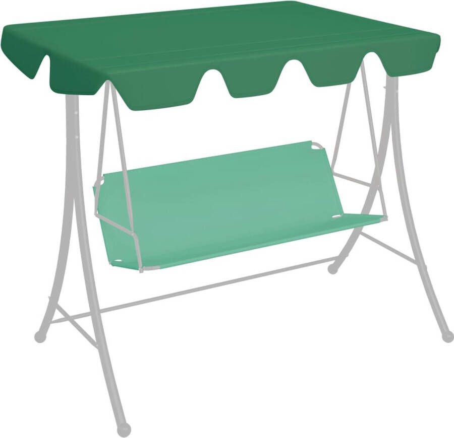 ForYou Prolenta Premium Vervangingsluifel voor schommelbank 150 130x70 105 cm groen