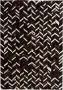 ForYou Prolenta Premium Vloerkleed chevron patchwork 120x170 cm echt leer zwart wit - Thumbnail 1