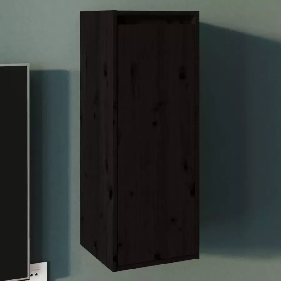 ForYou Prolenta Premium Wandkast 30x30x80 cm massief grenenhout zwart