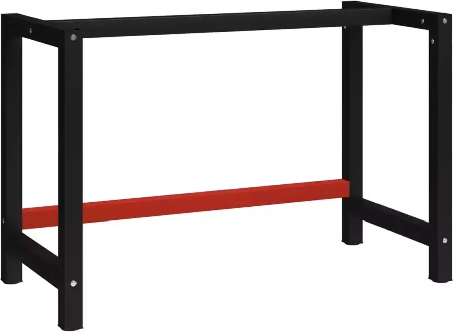 ForYou Prolenta Premium Werkbankframe 120x57x79 cm metaal zwart en rood