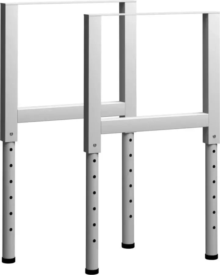 ForYou Prolenta Premium Werkbankframes verstelbaar 2 st 55x(69-95 5) cm metaal grijs