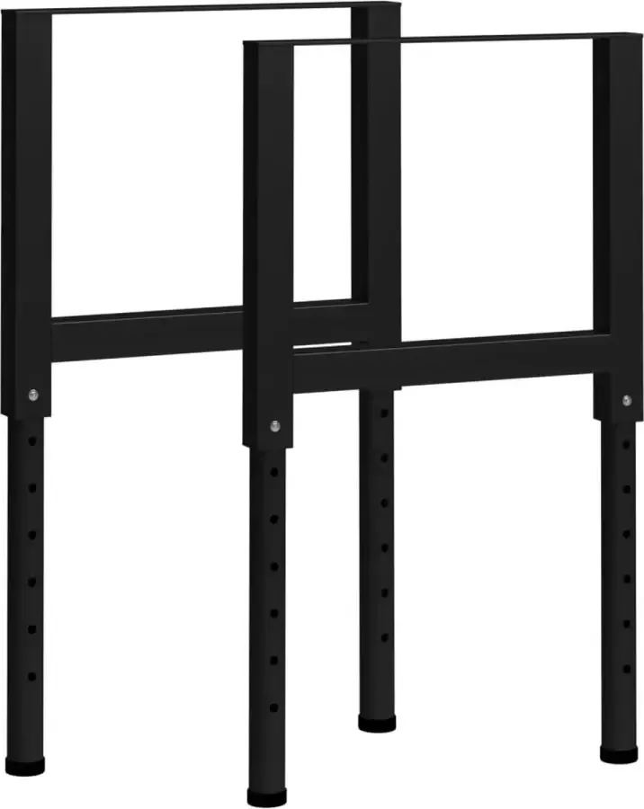 ForYou Prolenta Premium Werkbankframes verstelbaar 2 st 55x(69-95 5) cm metaal zwart
