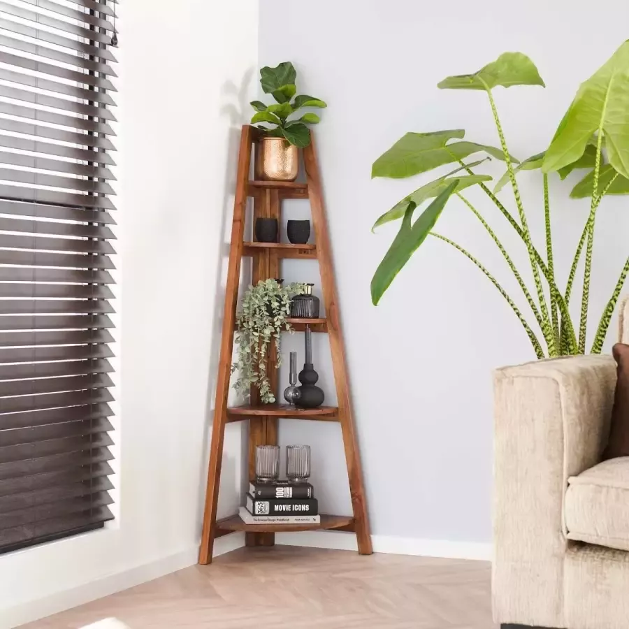 Fraaai Angelina wandrek hoek acaciahout naturel