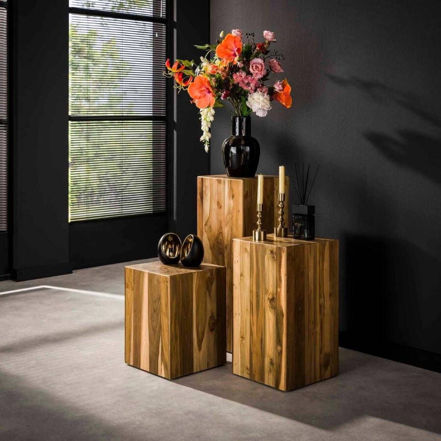 Fraaai Barry bloemenzuil 45 cm naturel - Foto 3