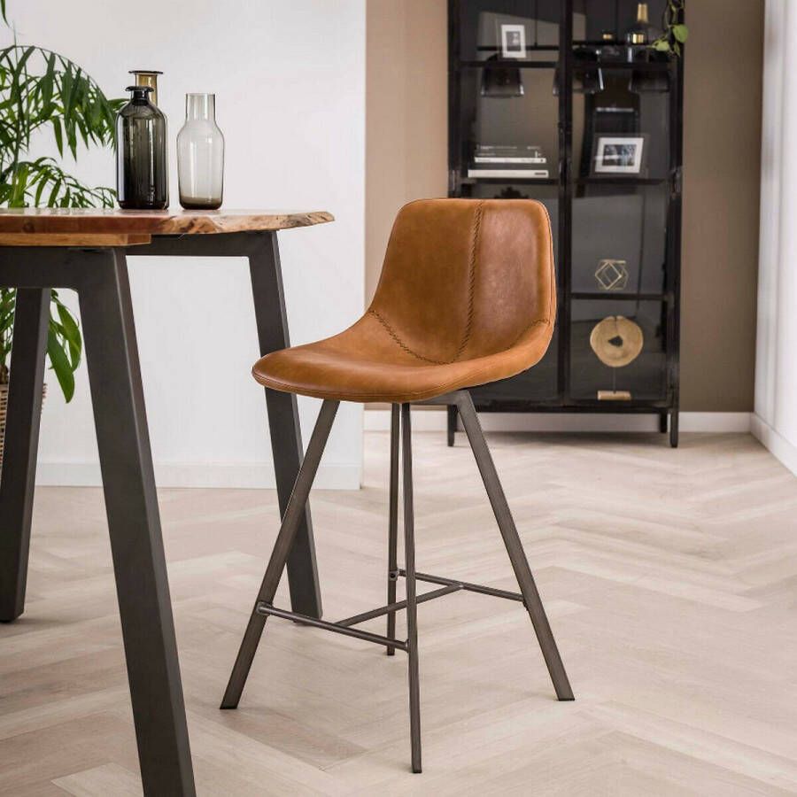 Fraaai Barstoel Jill Kuip Bruin 66 cm (Set van 2) - Foto 2