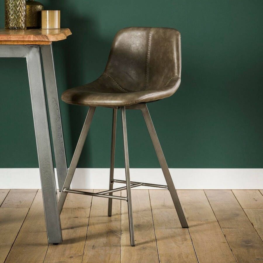 Fraaai Barstoel Jill Kuip Taupe 66 cm (Set van 2) - Foto 2