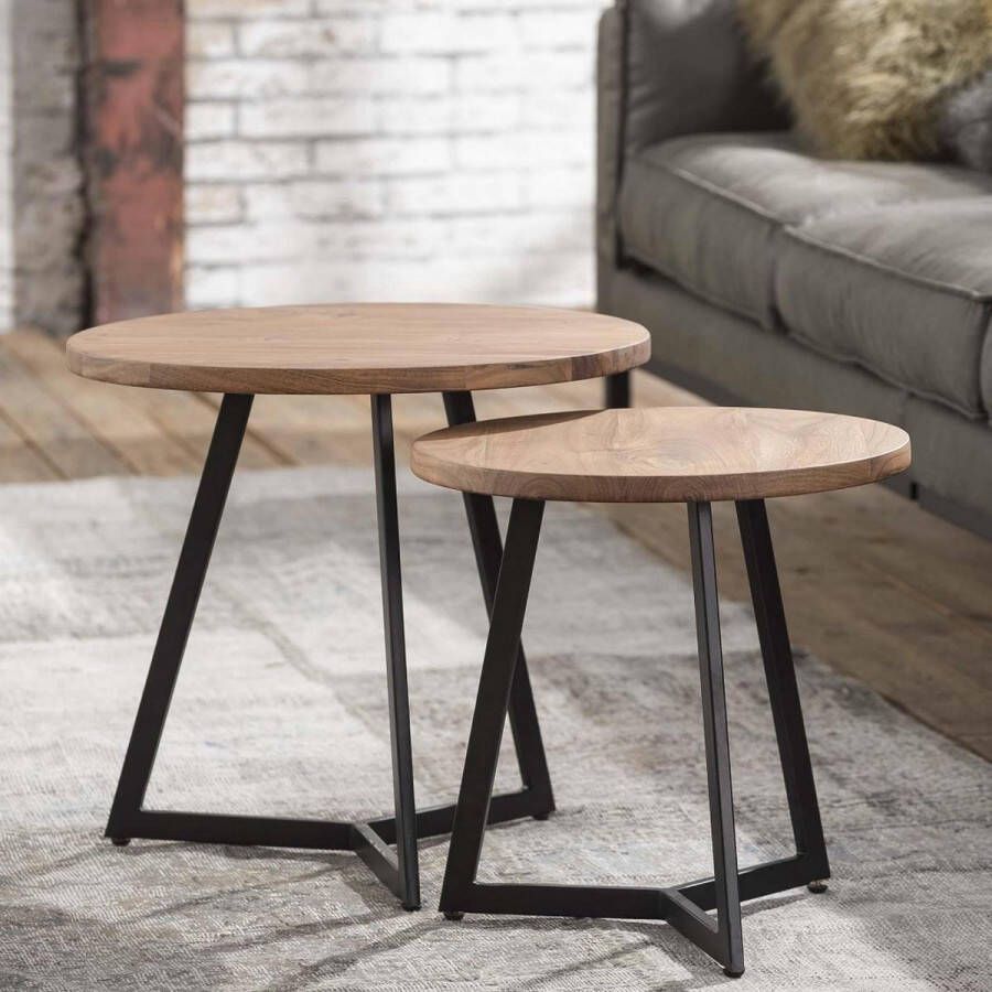 Fraaai Bijzettafel Jord Set van Twee