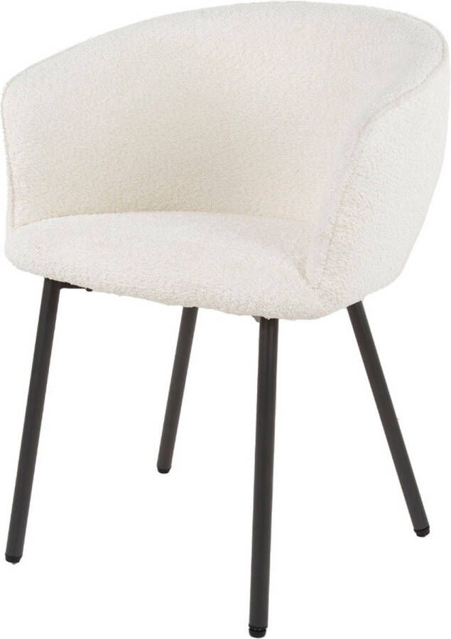 Fraaai Carlo armstoel boucle wit