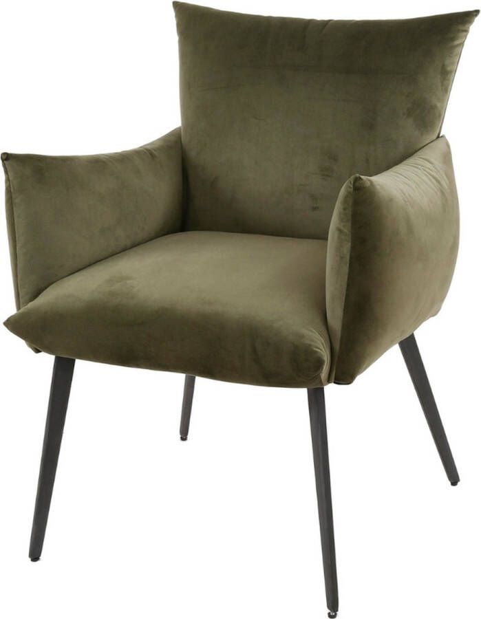 Fraaai Charmaine stoel velvet groen