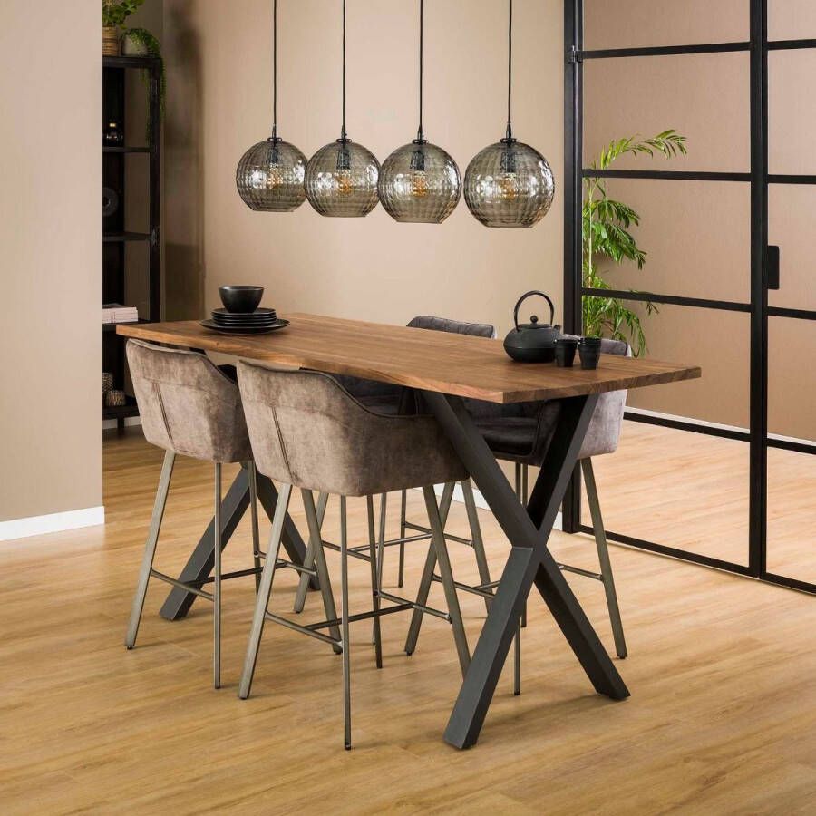 Fraaai Dimitry bartafel notenhout 180x80 cm