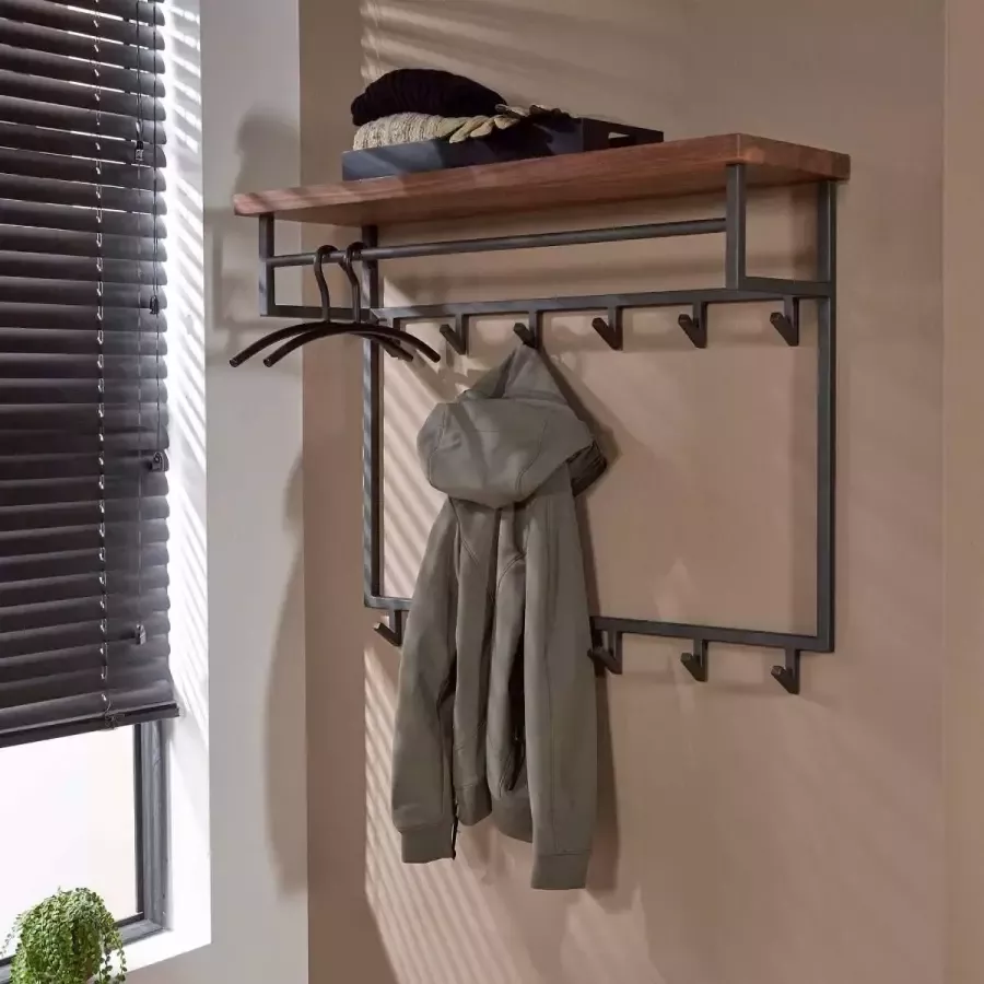 Fraaai Dimitry kapstok met plank en 12 haken