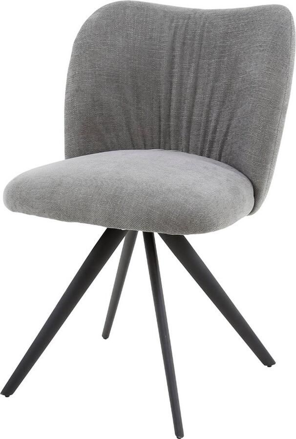 Fraaai Carla draaibare eetkamerstoel grijs