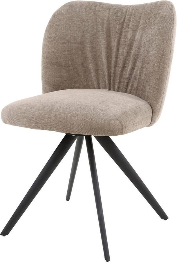 Fraaai Carla draaibare eetkamerstoel zand