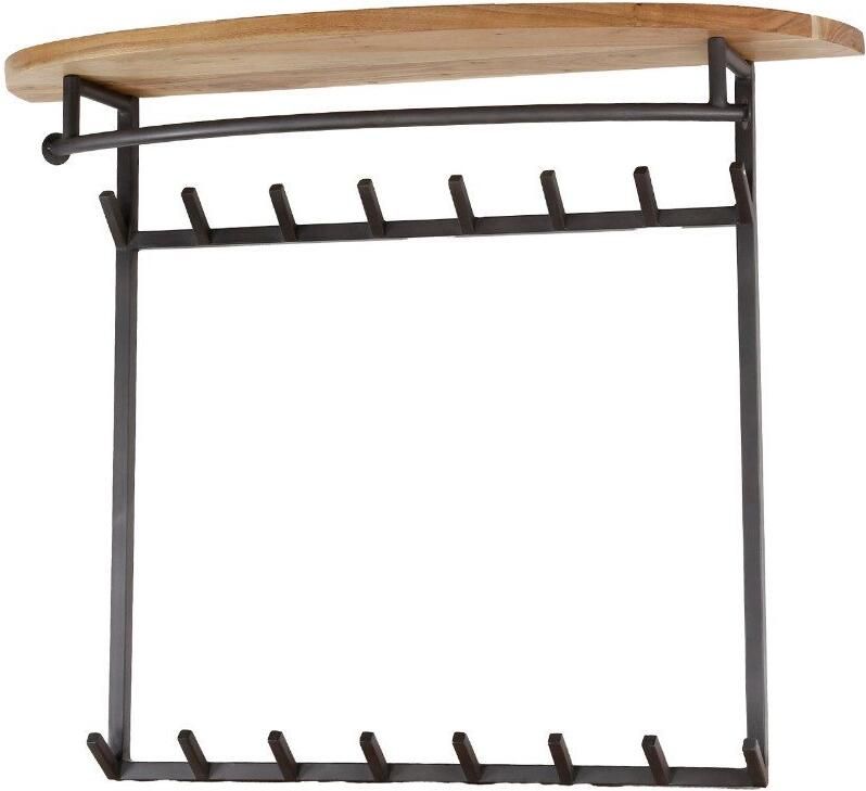 Fraaai Leanne wandkapstok 16 haken hoedenplank