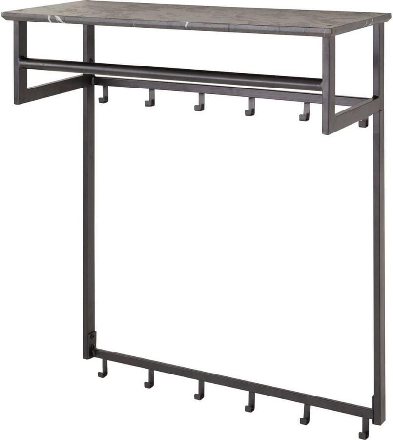 Fraaai Leonie kapstok roede 12 haaks zwart bruin