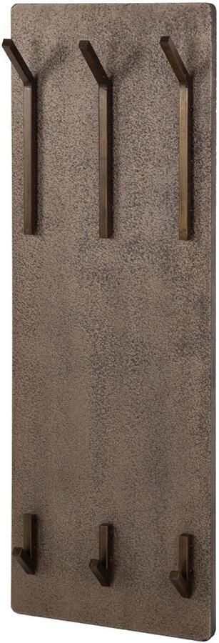 Fraaai Nowi kapstok 2x3 haken hoog brons antiek