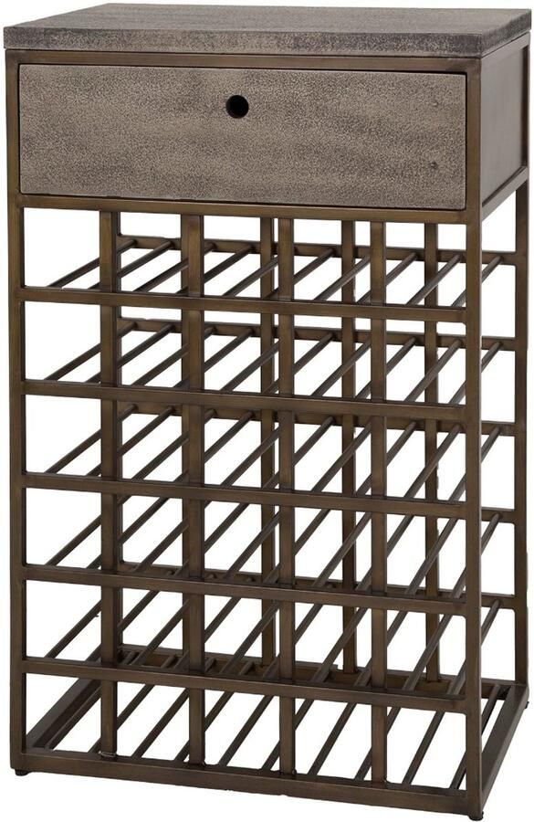 Fraaai Nowi wijnkast 1 lade brons antiek