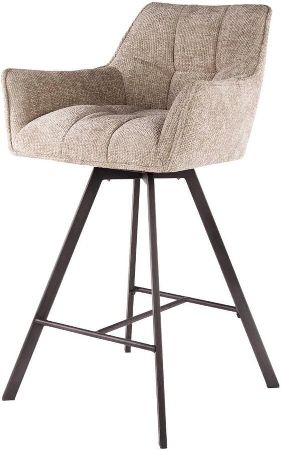 Fraaai Ramon draaibare barstoel 69 cm geweven zand