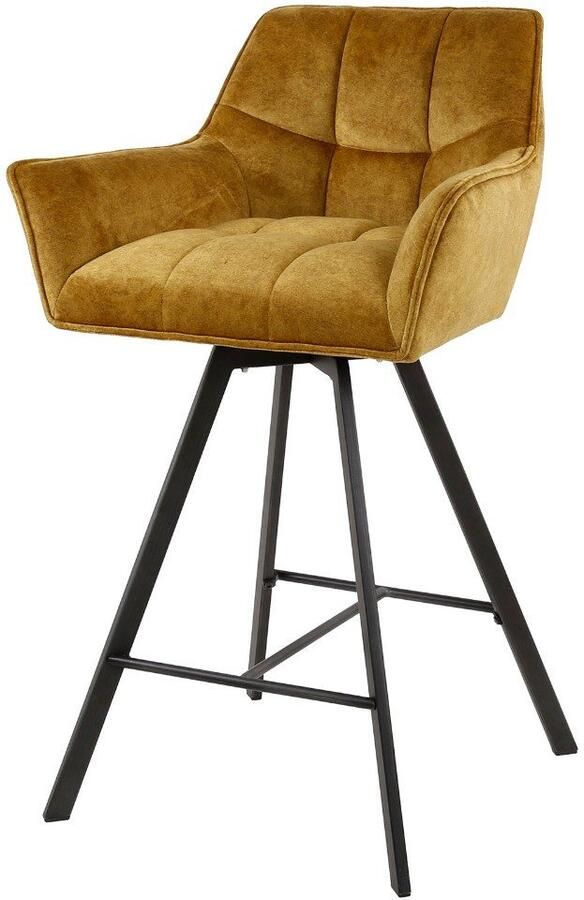 Fraaai Ramon draaibare barstoel 69 cm velvet goud