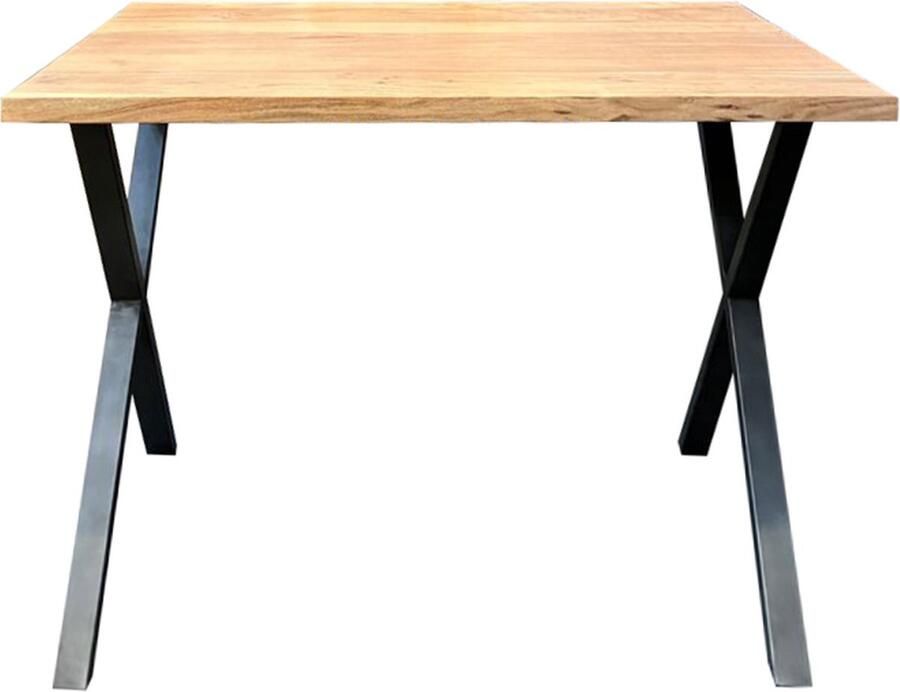 Fraaai Rickie bartafel 140 kruispoot massief acacia naturel