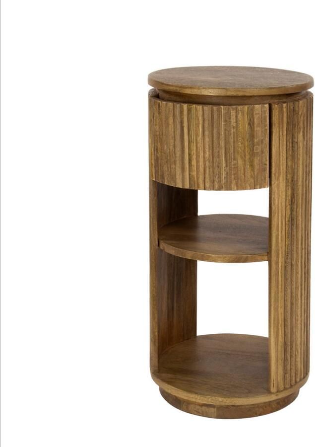 Fraaai Sedona nachtkastje rond XS mangohout