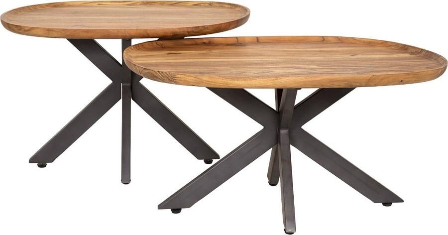 Fraaai Tula organische salontafels set van 2 naturel