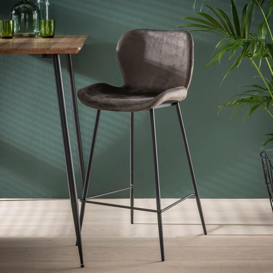 Fraaai Verona barstoel 67cm donkergrijs (Set van 4)