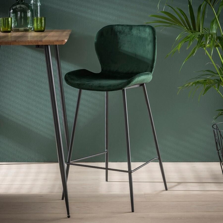 Fraaai Verona barstoel 67cm groen (Set van 4)