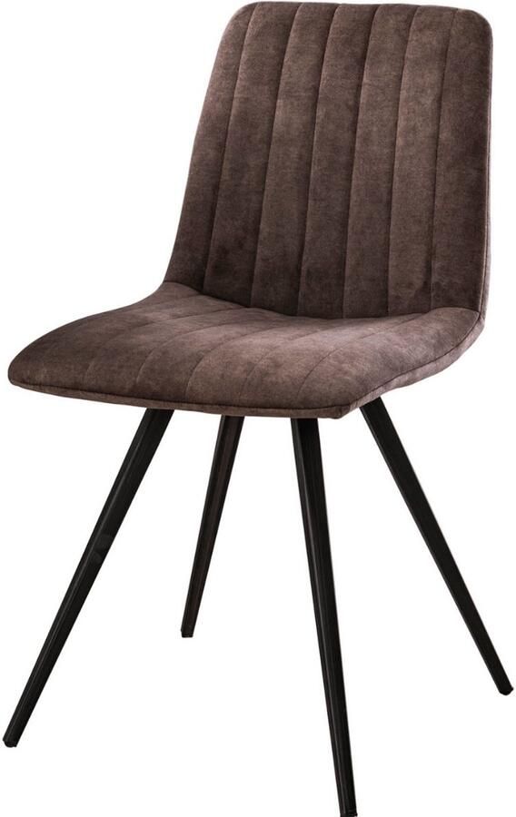 Fraaai Victor eetkamerstoel velvet taupe (Set van 4)