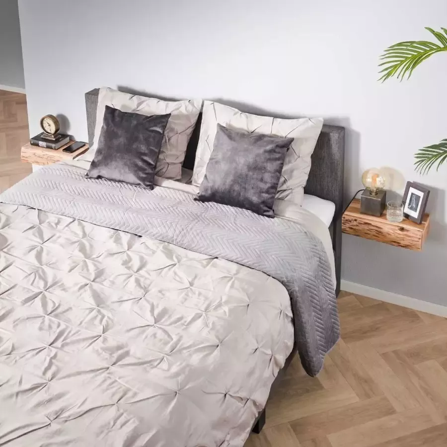 Fraaai Hardy nachtkastje zwevend acacia hout L | set van 2