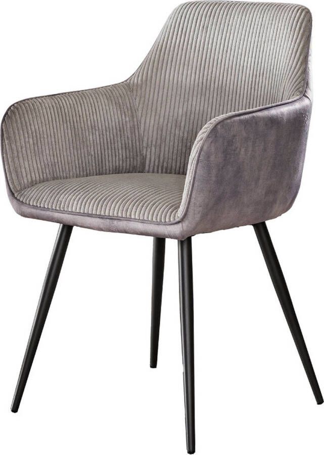 Fraaai Jade armstoel rib grijs