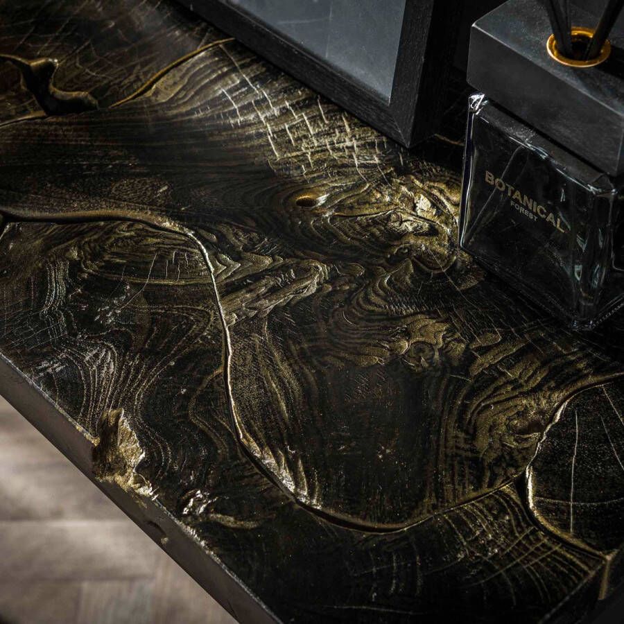 Fraaai Maron haltafel 100 cm zwart goud